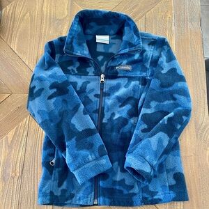 Columbia Navy Camo Fleece Jacket